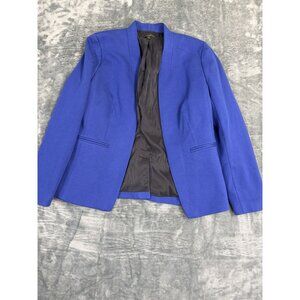 J.Crew Womens Blazer Size 12T Open Front Blue Lined Lightweight